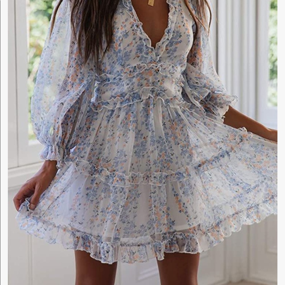 Chiffon flower dress - Picture 4 of 5